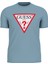 Bisiklet Yaka Desenli Mavi Erkek T-Shirt M2YI71I3Z14G7DV Cn Ss Orıgınal Log 1