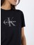 Bisiklet Yaka Düz Siyah Kadın T-Shirt LV047B864GUB1 4