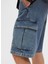 Denim Şort, L, Mavi 3