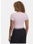 6000264-647 Ua Rival Rib Baby Tee Yuvarlak Yaka Fitted Pembe Kadın T-Shirt 2