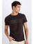 %100 Pamuk Slim Fit Dar Kesim Bisiklet Yaka Baskılı Kısa Kollu Tişört E0577AX25SM 1