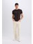 %100 Pamuk Slim Fit Dar Kesim Bisiklet Yaka Baskılı Kısa Kollu Tişört E0577AX25SM 2
