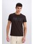 %100 Pamuk Slim Fit Dar Kesim Bisiklet Yaka Baskılı Kısa Kollu Tişört E0577AX25SM 4