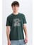 %100 Pamuk Regular Fit Bisiklet Yaka Baskılı Kısa Kollu Tişört E3788AX25SM 1