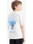 Erkek Çocuk Bisiklet Yaka Sırt Baskılı Kısa Kollu Tişört 1