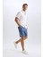 %100 Pamuk Regular Fit Gabardin Bermuda Şort C7684AX25SP 2