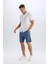 %100 Pamuk Regular Fit Gabardin Bermuda Şort C7684AX25SP 3