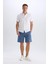 %100 Pamuk Regular Fit Gabardin Bermuda Şort C7684AX25SP 4