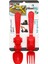 Araç Fi̇gürlü Plasti̇k Çocuk Çatal - Kaşik Seti̇ (4172) Yeni 1