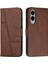 Samsung Galaxy S25 Edge Deri Stand Koruyucu Telefon Kılıfı (Yurt Dışından) 1