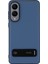 Samsung Galaxy S25 Edge Deri Kaplamalı Pc Tpu Telefon Arka Kapağı Metal Ayaklı (Yurt Dışından) 1