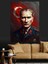 Türk Bayrağı ve Mustafa Kemal Atatürk Dekoratif Kanvas - Mdf Ahşap Tablo 1
