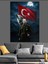 Mustafa Kemal Atatürk ve Kurt Dekoratif Kanvas - Mdf Ahşap Tablo 2