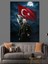 Mustafa Kemal Atatürk ve Kurt Dekoratif Kanvas - Mdf Ahşap Tablo 3