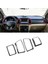 Karbon Fiber Merkezi Dashboard Havalandırma Çerçevesi Arka Klima Çıkış Trim Ford Ranger Everest Endeavour 2015-2021 Için (Yurt Dışından) 5
