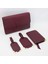 Bordo Pasaport Tarzı Monogramlı Saffiano Deri Seyahat Koleksiyonu Hediye Seyahat Seti Kitleri Deri Pasaport Kılıfı Kapak Seyahat Etiketi Uzun Seyahat Cüzdanı (Yurt Dışından) 5