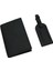 Balck Bütün Set Stili Moda Monogramlı Ilk Harf Mektuplar Cinsiyetsiz Saffiano Deri Pasaport Kılıfı Bagaj Etiketi Pasaport Kapak Seti Seyahat Aksesuarları (Yurt Dışından) 1