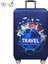 Z Stili M Beden Dünya Seyahat Bavul Kılıfı Elastik Kasa Valiz Korumalı Kapak Tekerlekli Bagaj Çantası Kapak Erkek Kadın Kalın (Yurt Dışından) 3