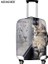 HK857 Stili S Beden Anında Sanat Kedi Yansıma Kaplan Bavul Koruyucu Kılıflar Su Geçirmez Toz Yağmur Cinsiyetsiz Bagaj Kılıfı Için Inç Uygulayın (Yurt Dışından) 1