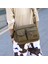 Kahverengi Tarzı Omuz Çantası Unisex Kanvas Büyük Kapasiteli Çok Cepli Vintage Şık Düz Cross-Body Günlük Seyahat Tote Moda Retro (Yurt Dışından) 2