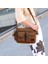 Kahverengi Tarzı Omuz Çantası Unisex Kanvas Büyük Kapasiteli Çok Cepli Vintage Şık Düz Cross-Body Günlük Seyahat Tote Moda Retro (Yurt Dışından) 3