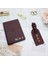 Donanma Bütün Set Stili Moda Monogramlı Ilk Harf Mektuplar Cinsiyetsiz Saffiano Deri Pasaport Kılıfı Bagaj Etiketi Pasaport Kapak Seti Seyahat Aksesuarları (Yurt Dışından) 4