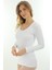 Uzun Kollu U Yaka Slim Fit Kadın Body 2041 2