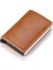 Kahverengi K9109 Stili Yeni Erkek Cüzdanı Moda Karbon Fiber Anti Hırsızlık Rfid Akıllı Kart Tutucu Cüzdan Retro Basit Nötr Alüminyum Mini Cüzdan (Yurt Dışından) 1