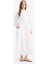 Relax Fit Bisiklet Yaka Kuşaklı Poplin Uzun Kollu Maxi Tesettür Elbise F1382AX25SM 3