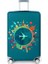 O Tarzı M Beden Mutlu Gezegen Tekerlekli Valiz Koruyucu Kılıf Çiçekler Flamingo Mavi Rüya Seyahat Bavul Kılıfı Elastik Koruyucu Kapaklar XT910 (Yurt Dışından) 1