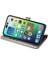 iPhone 14 Promax Sevimli Kedi Kabartmalı Premium Pu Deri Flip Darbeye Dayanıklı Cüzdan Manyetik Kılıf Kapağı Kart Yuvaları ile (Yurt Dışından) 5