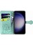 Samsung Galaxy S23 Fe Sevimli Kedi Kabartmalı Premium Pu Deri Flip Darbeye Dayanıklı Cüzdan Manyetik Kılıf Kapağı Kart Yuvaları ile (Yurt Dışından) 5