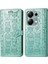 Xiaomi Redmi Note 13 Pro 4g Sevimli Kedi Kabartmalı Premium Pu Deri Flip Darbeye Dayanıklı Cüzdan Manyetik Kılıf Kapağı Kart Yuvaları ile (Yurt Dışından) 1
