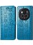 Honor Magic 6 Pro Sevimli Kedi Kabartmalı Premium Pu Deri Flip Darbeye Dayanıklı Cüzdan Manyetik Kılıf Kapağı Kart Yuvaları ile (Yurt Dışından) 1