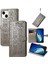 iPhone 15 Sevimli Kedi Kabartmalı Premium Pu Deri Flip Darbeye Dayanıklı Cüzdan Manyetik Kılıf Kapağı Kart Yuvaları ile (Yurt Dışından) 1
