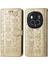 Honor Magic 6 Pro Sevimli Kedi Kabartmalı Premium Pu Deri Flip Darbeye Dayanıklı Cüzdan Manyetik Kılıf Kapağı Kart Yuvaları ile (Yurt Dışından) 1