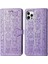 iPhone 12 / 12 Pro Sevimli Kedi Kabartmalı Premium Pu Deri Flip Darbeye Dayanıklı Cüzdan Manyetik Kılıf Kapağı Kart Yuvaları ile (Yurt Dışından) 1