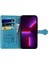 iPhone 13 Mini Sevimli Kedi Kabartmalı Premium Pu Deri Flip Darbeye Dayanıklı Cüzdan Manyetik Kılıf Kapağı Kart Yuvaları ile (Yurt Dışından) 5