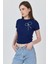 Laci Inci Kurdele Işlemeli Crop Slim Fit Tişört 2229 1