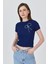 Laci Inci Kurdele Işlemeli Crop Slim Fit Tişört 2229 3