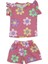 Kız Çocuk Mürdüm Renkli Papatya Desenli Şortlu 2'li Takım - 1015976 1