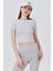 Karmelanj Slim Fit Bisiklet Yaka Crop Tişört 3058 1