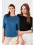Standart Fit Bisiklet Yaka Truvakar Kol 2'li Paket Bluz Bayan Bluz 5861416YS2 1