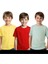 Unisex 3 Lü Çocuk Düz Basic Kısa Kollu T-Shirt 1