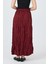 Bordo Bel Lastikli Kırışık Kumaş Etek 3483 5
