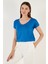 V Yaka Relaxed Fit Yırtmaç Detaylı 2'li Paket Bluz Bayan Bluz 5862000S2 2