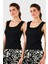 Slim Fit Kalın Dantelli Kare Yaka Bürümcük 2'li Paket Atlet Bayan Atlet 5864979S2 1