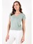 V Yaka Relaxed Fit Yırtmaç Detaylı 2'li Paket Bluz Bayan Bluz 5862000S2 5