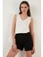 Slim Fit V Yaka Kalın Askılı 2' Li Paket Bluz Bayan Bluz 5864384S2 2
