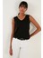 Slim Fit V Yaka Kalın Askılı 2' Li Paket Bluz Bayan Bluz 5864384S2 3